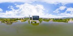 中国矿业大学_航拍校园湖 拷贝_1